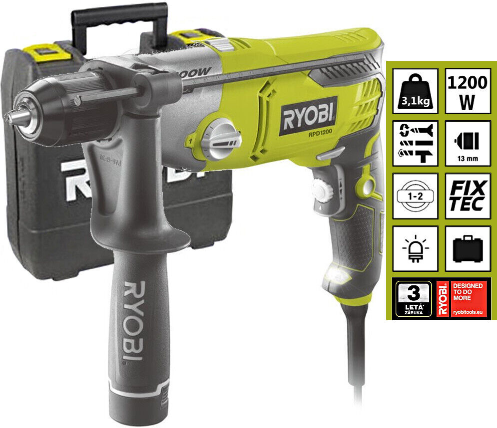 RYOBI - Trapano a percussione a filo 220V, 1200W…