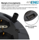 AVVOLGICAVO PROLUNGA ELETTRICA CAVO PORTATILE 230V  5 METRI  16A 4 PRESE SCHUKO