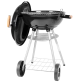 Barbecue BBQ portatile a carbonella carbone tondo con ruote sfera con coperchio