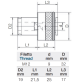 Bussola Portamaschi porta maschi tipo Export LTF con frizione GR1FE0907 M12