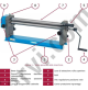 CALANDRA ROTOLATRICE CURVATRICE MANUALE LAMIERA TONDINI FERRO METALLO 610 MM