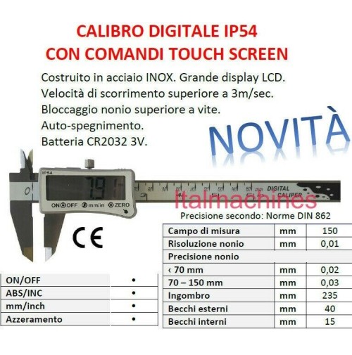 Calibro digitale 0 - 150 mm