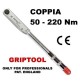 CHIAVE DINAMOMETRICA AUTO MOTO CRICCHETTO GRIPTOOL 50 - 220 Nm 1/2