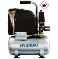 COMPRESSORE ELETTRICO ARIA COMPRESSA PORTATILE 6 LT HYUNDAI  8 BAR 1,5 HP 230V