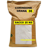 CORINDONE BIANCO PER SABBIATRICE GRANIGLIA GRANA 36 SABBIATURA SACCO  25 KG