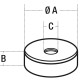 Calamita magnete bottone magnetico filettato disco dischetto tondo nichelato LTF