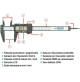 Calibro digitale elettronico a batteria in fibra carbonio 150mm 150 mm corsoio