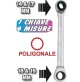 Chiave combinata a cricchetto poligonale doppia con inversione 14 x 17 18 x 19