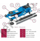 Cric idraulico auto a carrello sollevatore professionale ribassato 2,5 T crick