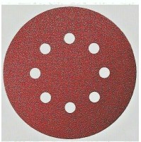 Foglio disco abrasivo 5 pezzi 115 mm grana 80 per smerigliatrice legno 8 fori