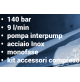 Idropulitrice elettrica professionale acqua fredda acciaio carrellata 140 bar