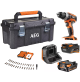 Kit Trapano elettrico avvitatore a batteria percussione 18V LITIO AEG + Valigia