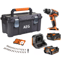 Kit Trapano elettrico avvitatore a batteria percussione 18V LITIO AEG + Valigia