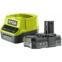Kit caricabatterie caricabatteria e batteria 18V 2.0 Ah Ryobi RC18120-120 Litio
