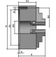 MANDRINO AUTOCENTRANTE DI PRECISIONE 100 MM PER TORNIO 4 + 4 GRIFFE  OPTIMUM