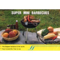 MINI BARBECUE PORTATILE BARCA DA TAVOLO CAMPEGGIO CAMPER 20 CM GRIGLIA VIAGGIO 