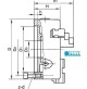 Mandrino autocentrante di precisione per tornio metallo 200 mm 3+3+3 griffe 