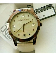 OROLOGIO BEIGE DA POLSO DONNA UOMO ACCIAIO ZOPPINI CINTURINO PELLE UNISEX MODA