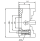 Piattaforma mandrino per tornio 125 mm  4 griffe indipendenti reversibili chiave