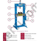 Pressa idraulica verticale comando manuale 2 velocita' pistone mobile 30 T Ton