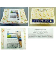 Quilt Copriletto letto singolo 1 piazza COBER A FIORI FLOREALE PROVENZA 180X270