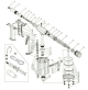 Rivettatrice oleo pneumatica per rivetti a strappo aria compressa professionale 