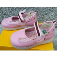 SCARPA SCARPE ROSA SNEAKER BASSA CHIUSURA STRAPPO  BENETTON BAMBINA N. 23