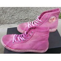 SCARPE SCARPA ALTA ALTE DA DONNA MODA SPORT CYCLE GINNASTICA ROSA FUXIA N. 36