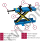 SOLLEVATORE CRIC A CARRELLO PER MOTO A PANTOGRAFO REGOLABILE 400 KG 95 ÷ 400 MM
