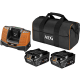 Set AEG SETLL1850SHD caricabatteria + n. 2 batterie batteria 18 V 5,0 Ah e borsa