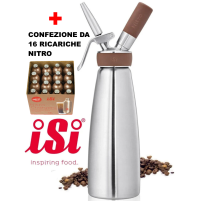 Sifone ISI Nitro Whip 1 Lt cocktails Tea Coffee professionale acciaio inox soda