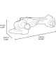Smerigliatrice mola angolare a batteria professionale 20V 125 mm brushless 4.0Ah