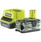 Soffiatore elettrico cordless compatto a batteria al litio 18V 5.0 Ah ryobi