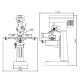 TRAPANO FRESA A COLONNA MASCHIATORE MASCHIATRICE IM 50 MM BRUSHLESS TAVOLA CROCE