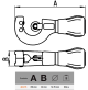 Tagliatubi Tagliatubo regolazione rapida a rotella tubi 12 -76 mm 1/2