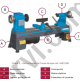 Tornio elettrico parallelo per legno tornitura precisione da banco Fervi 450 mm