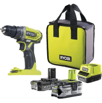 Trapano elettrico avvitatore con doppia batteria litio 18V 2.0 4.0 ah Ryobi