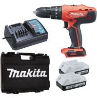 Trapano elettrico avvitatore con percussione batteria litio 18V Brushless Makita